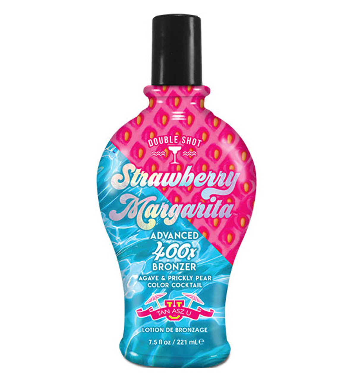 Tan Asz U Double Shot Strawberry Margarita 400X 7.5oz